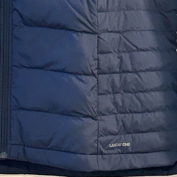 Lands' End Women's 2X Deep Sea Navy Blue Down Puffer Vest Quilted Lightweight - Picture 5 of 8